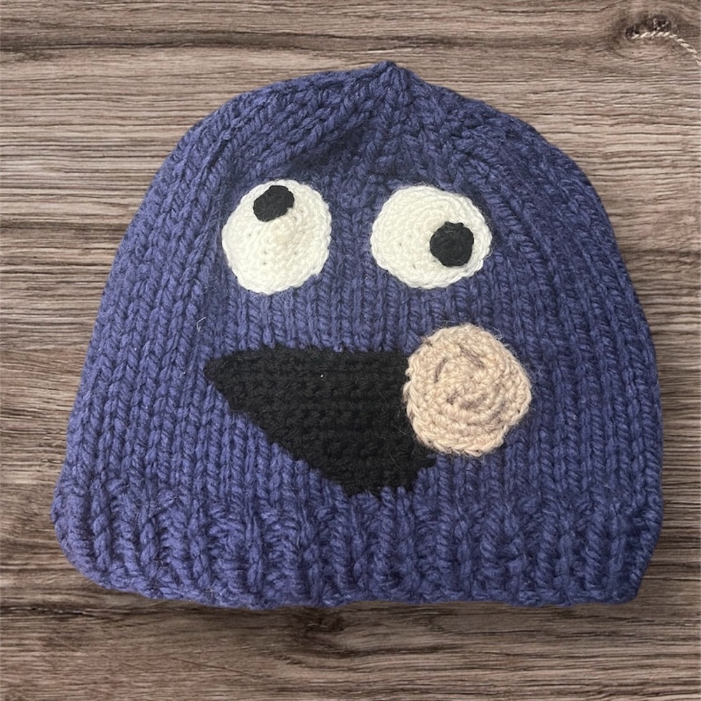 Cozy Cookie Monster Knit Beanie with Playful Design